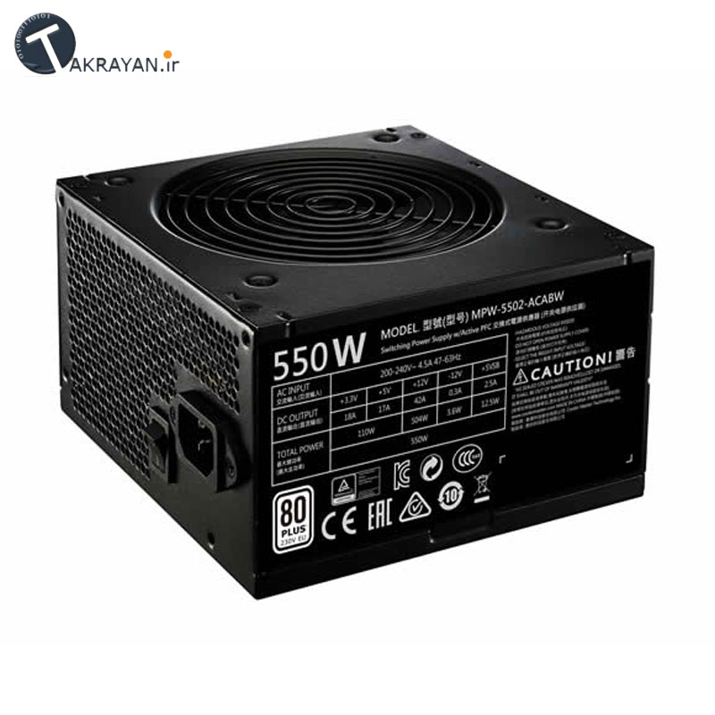 Cooler Master MWE 550W 80 PLUS Certified Power Supply